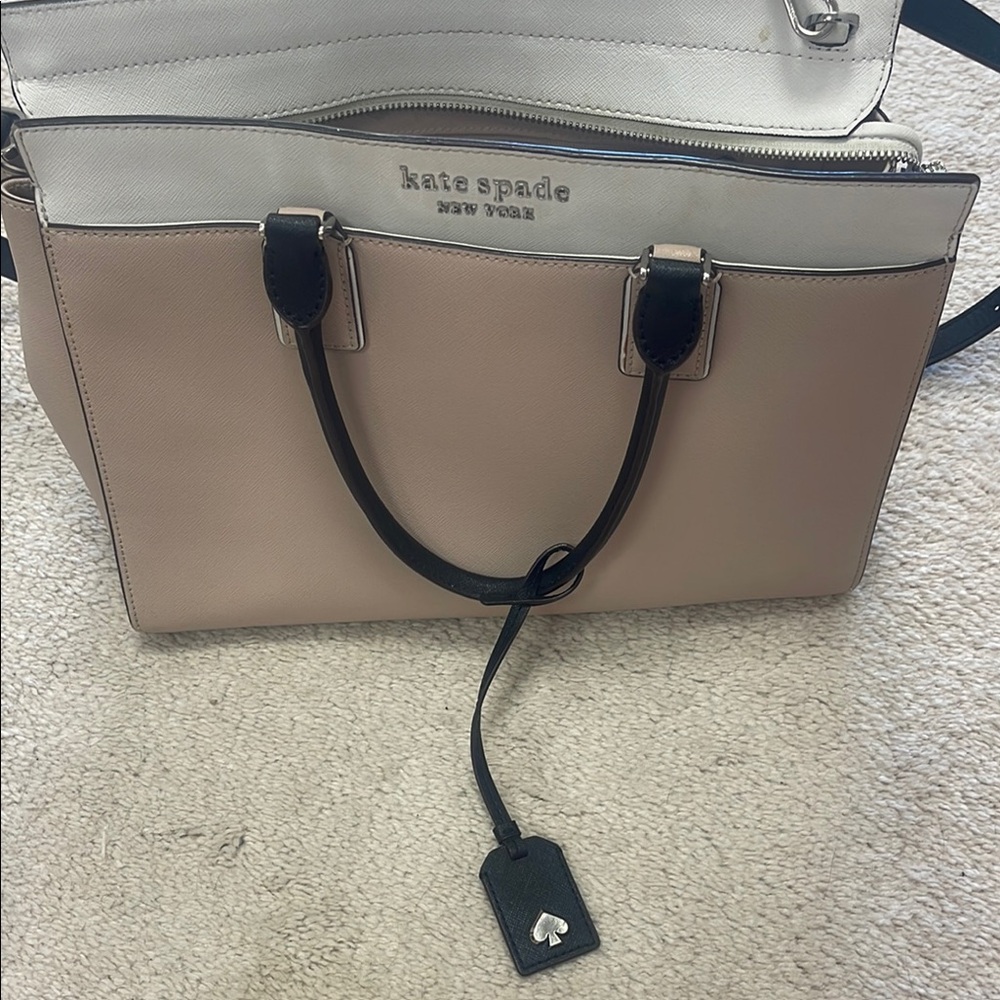 Kate Spade Tan and Black Tote Bag